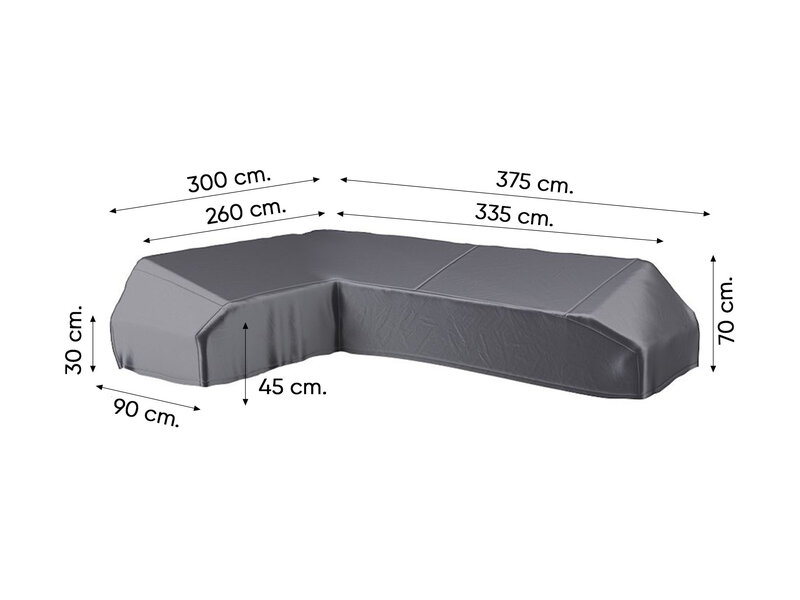 Platinum Aerocover Platform loungesethoes 375x300x90xh30/70 LINKS