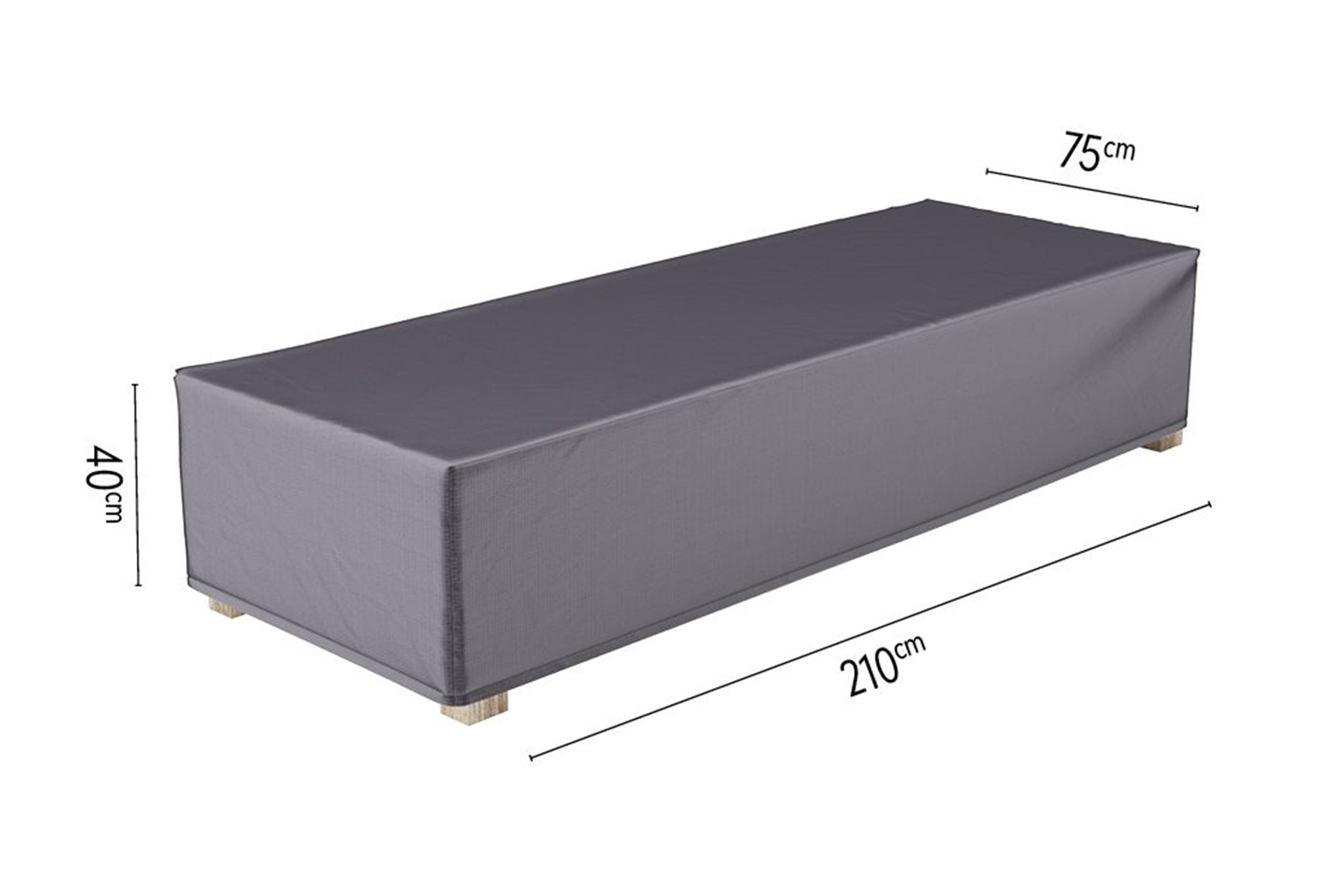 Aerocover ligbedhoes 210x75x40 cm. - Gratis thuisbezorgd