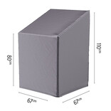 Platinum Aerocover Aerocover stapelstoelhoes 67x67x80/110 cm.
