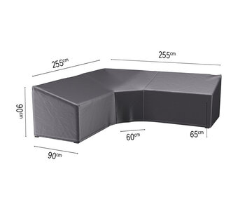 Platinum Aerocover 255x255x65/90 cm. - XL hoek - vormige loungesethoes