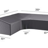 Platinum Aerocover L vormige loungesethoes 300x300x90 cm. - XL hoek Platinum Aerocover L vormige loungesethoes 300x300x90 cm. - XL hoek