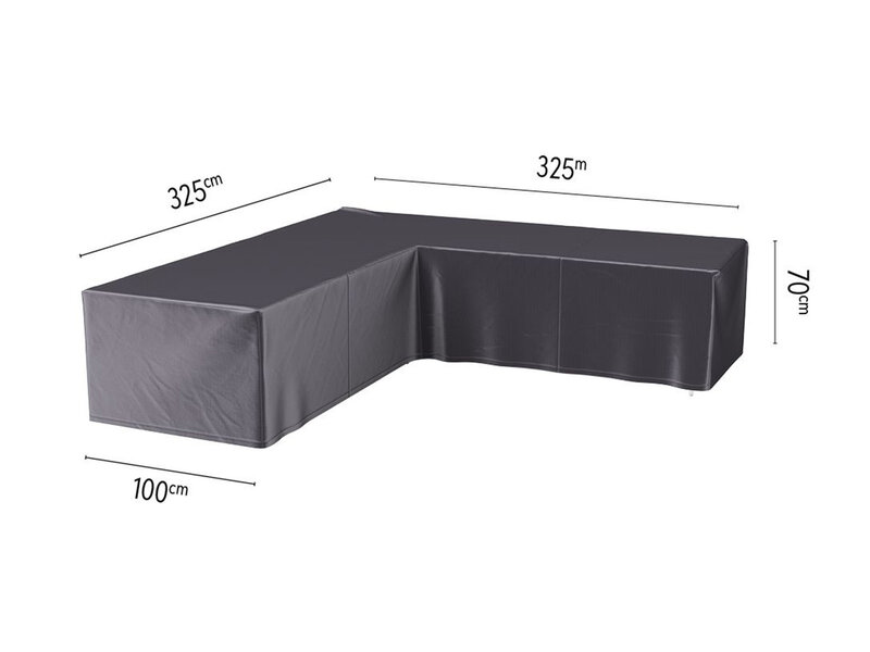 Platinum Aerocover 325x325x70h cm. L vormige loungesethoes