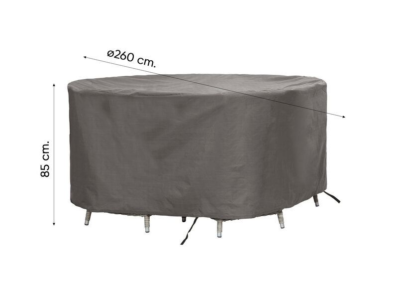 Outdoor Covers ronde tuinsethoes 260x85h cm.