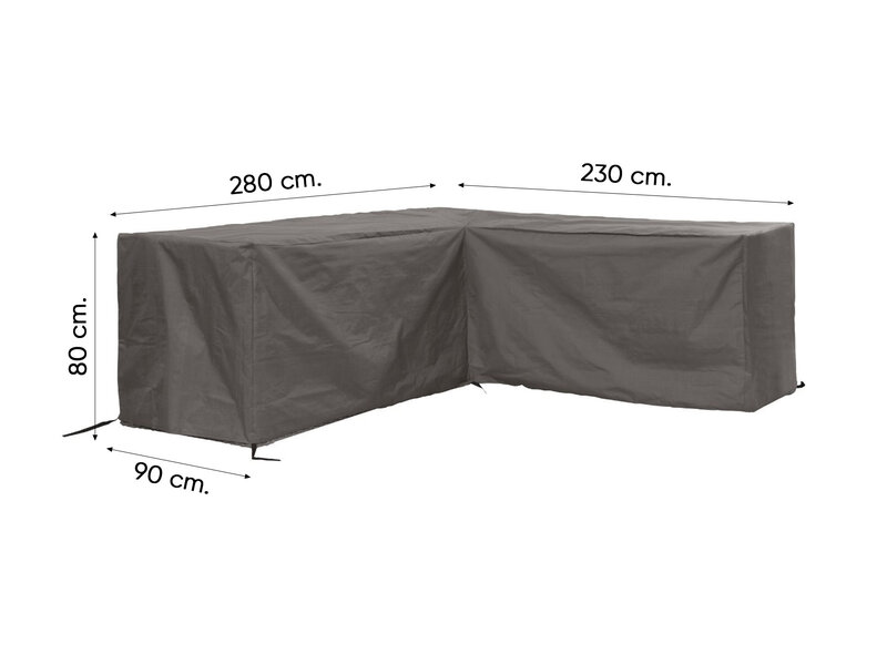 Outdoor Covers  L-vormige - loungesethoes 280x230x80 cm - RECHTS