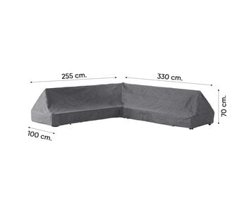 Outdoor Covers 330x255x70 cm loungesethoes L-vormige - LINKS