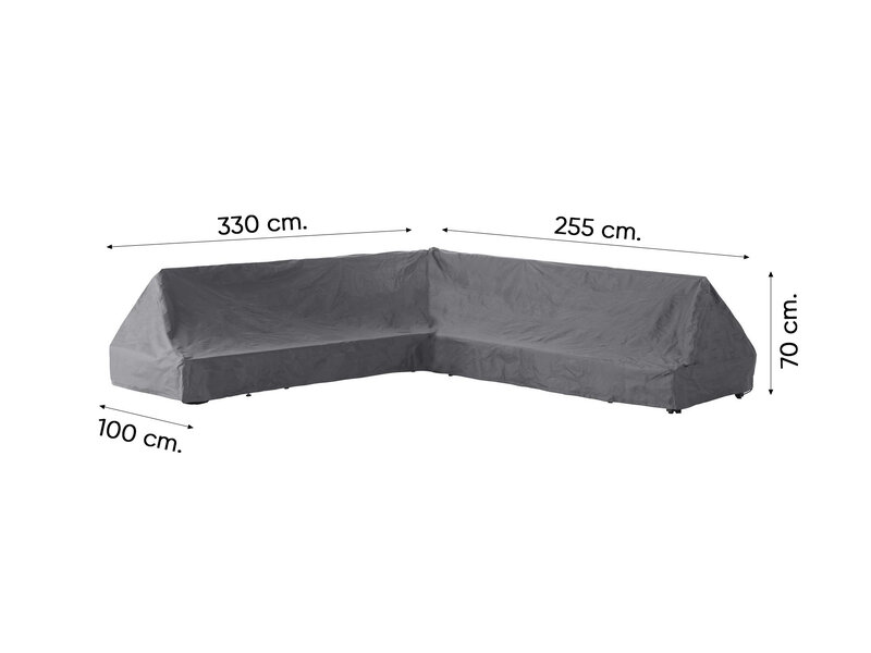 Outdoor Covers  L-vormige - loungesethoes 255x330x70 cm - RECHTS