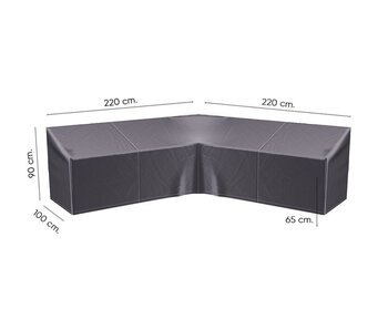 Platinum Aerocover L-vormige lounge-dininghoes - 220x220x65/90 cm.