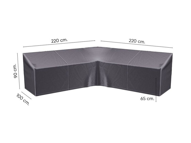 Platinum Aerocover L-vormige lounge-dininghoes - 220x220x65/90 cm.