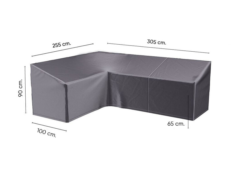 Platinum Aerocover L-vorm loungesethoes 305x255x100xh65/90 cm. - Links