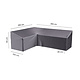 L-vorm loungesethoes 305x255x100xh65/90 cm. - Links