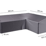 Platinum Aerocover L-vorm loungesethoes 305x255x100xh65/90 cm. - Rechts