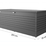 Biohort hobbybox - kussenkist - Antraciet - 201x83 cm.