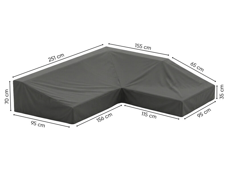 Outdoor Covers L-vormige loungesethoes 251x210x70x95 cm. - Rechts (Savannah)