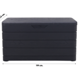 Toomax Dolomiti opbergbox tuinkussens - Antraciet - 410L