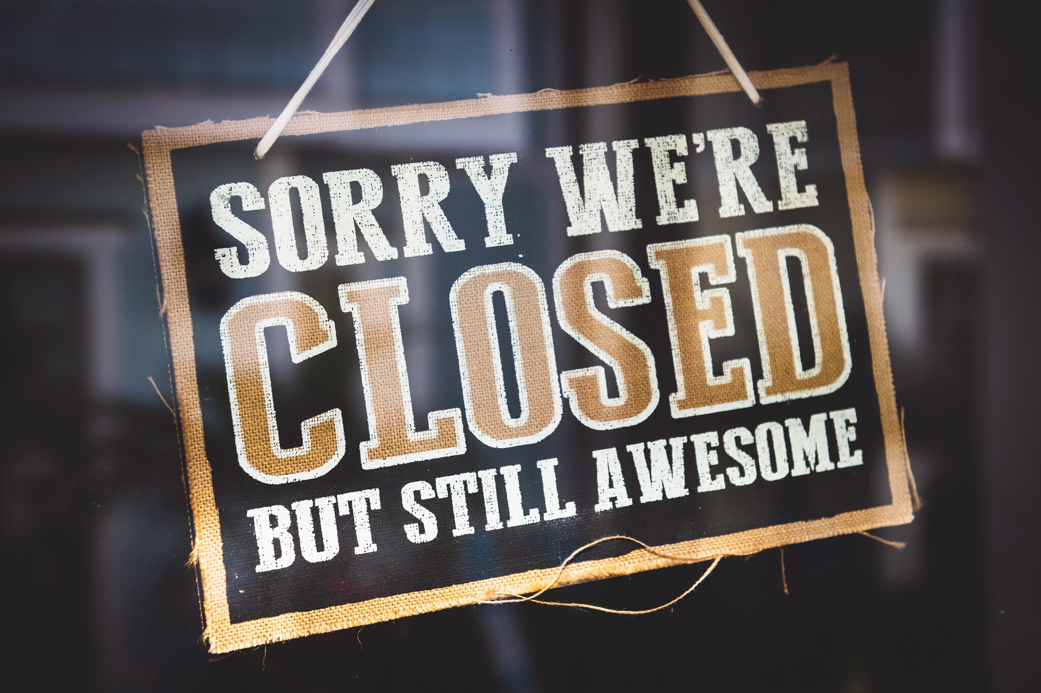 Closure webshop!