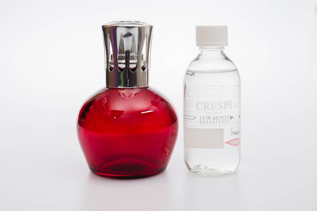Scentburnerset L06 red. Refill rose and fig (Crespi)