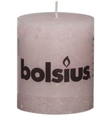 Bolsius kaarsen Stompkaars rustiek 80/68 zacht roze