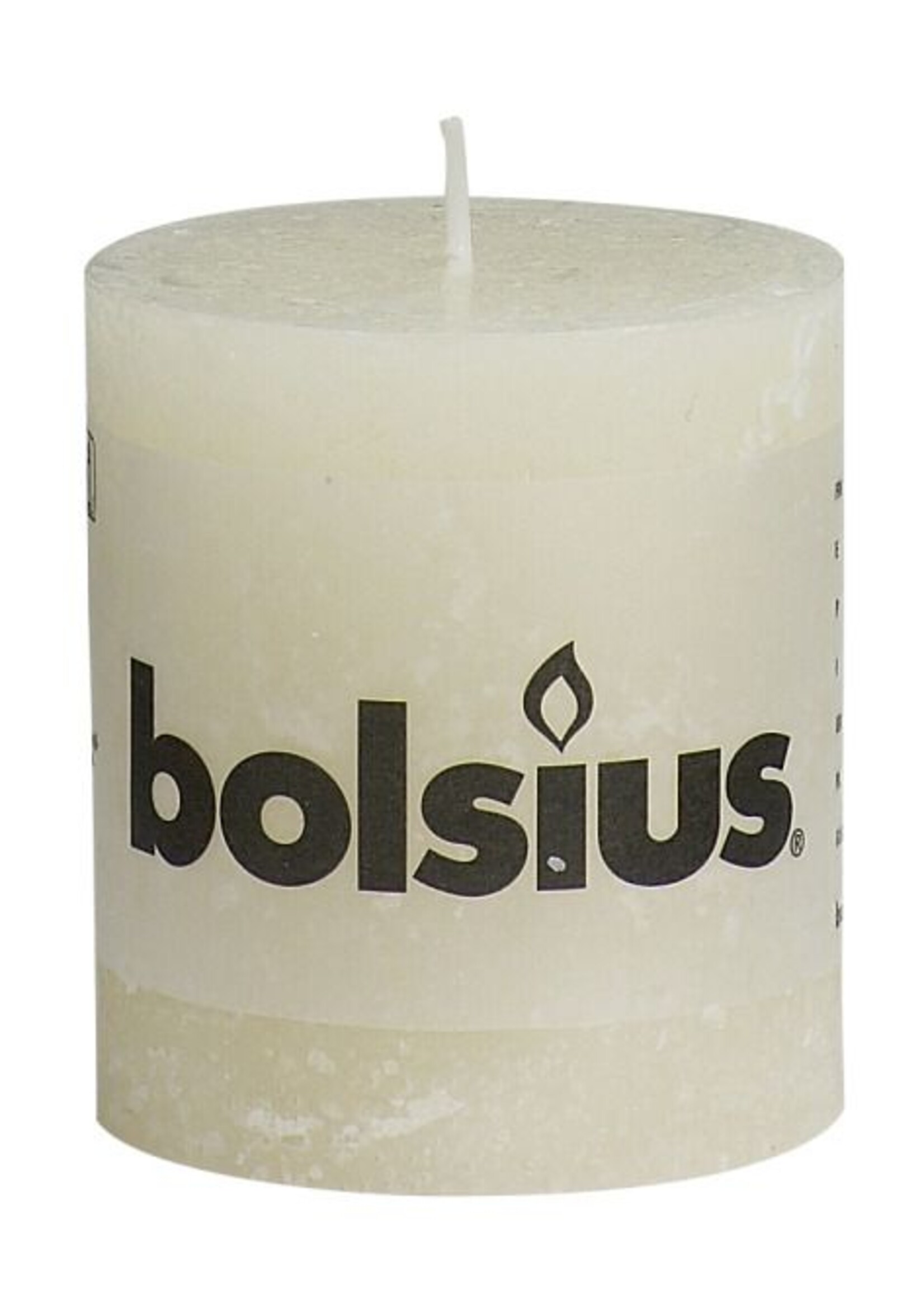 Bolsius kaarsen Pillar candle rustic 80/68 ivory