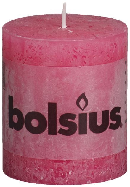 Bolsius kaarsen Pilier bougie rustique 80/68 fuchsia