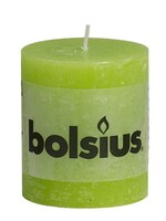 Bolsius kaarsen Pillar candle rustic 80/68 lime