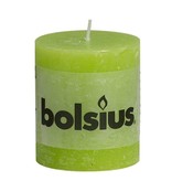 Bolsius kaarsen Stompkaars rustiek 80/68 lime