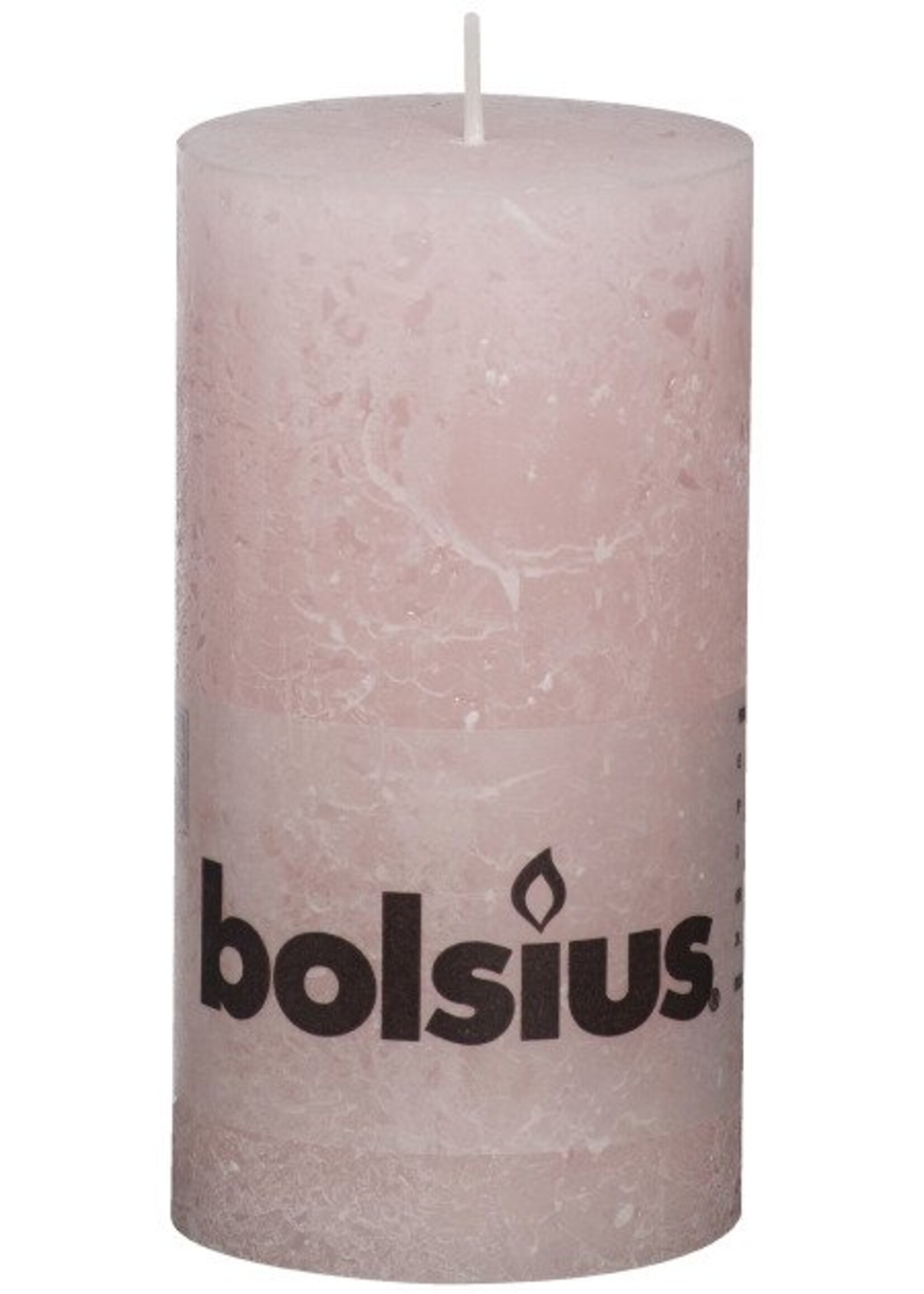 Bolsius kaarsen Stompkaars rustiek 130/68 zachtroze