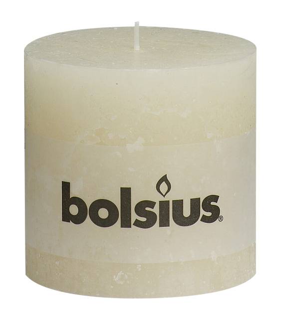 Lyrisch taart Gluren Rustic pillar candle 100/100 Ivory -