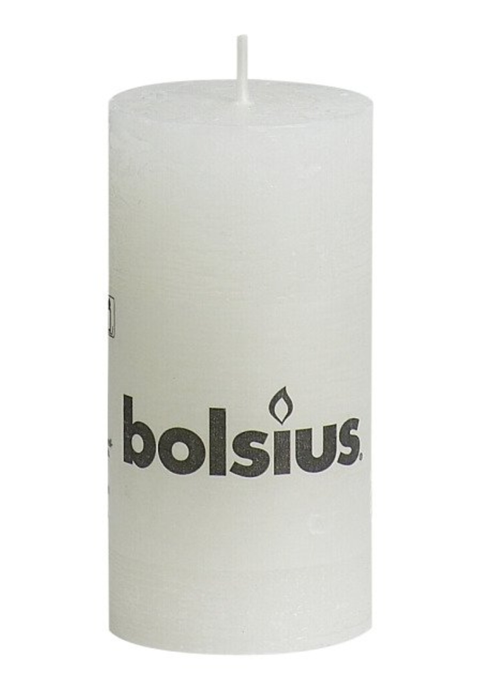 Bolsius kaarsen Pillar candle rustic 100/50 white