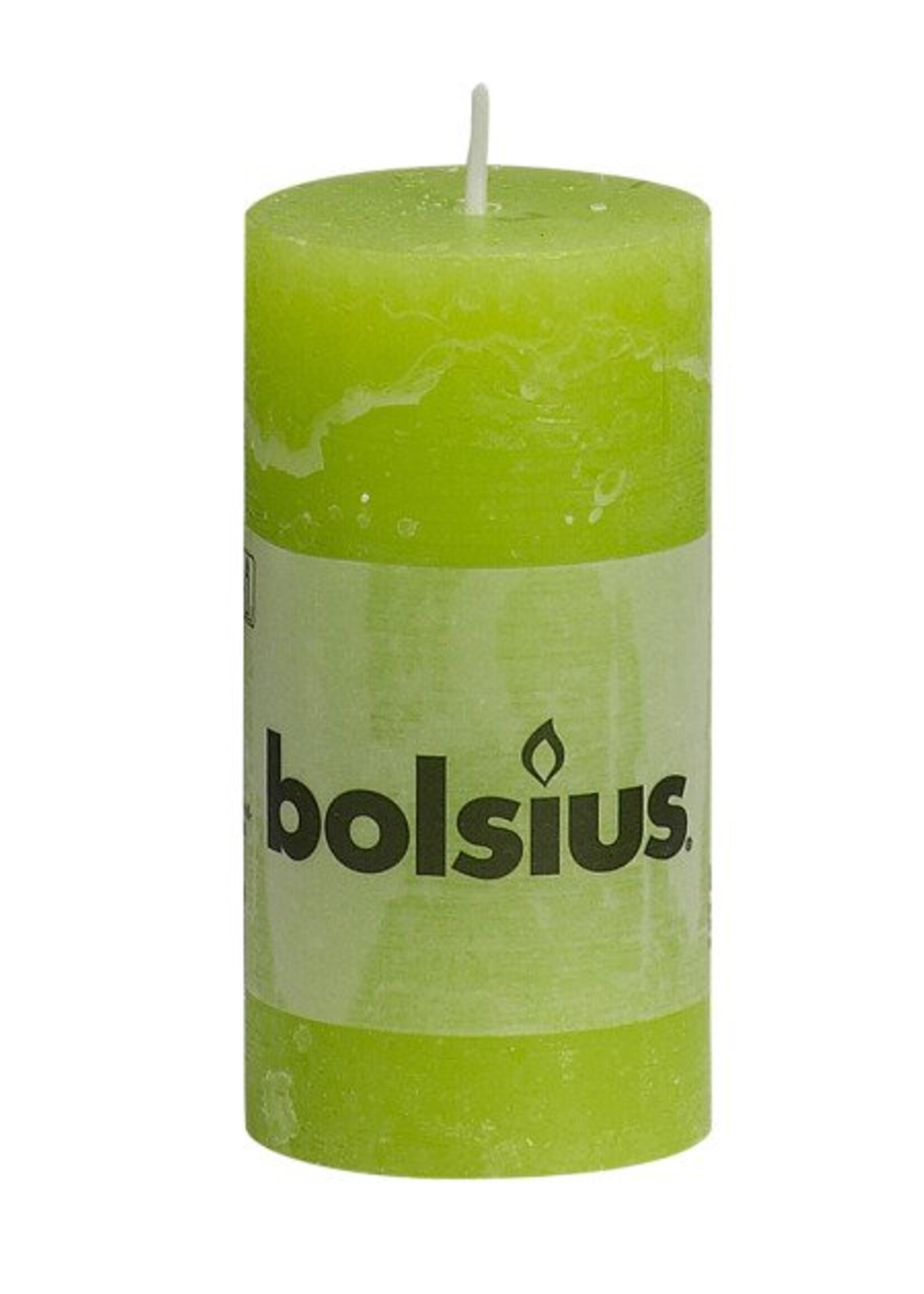 Bolsius kaarsen Pillar candle rustic 100/50 lime