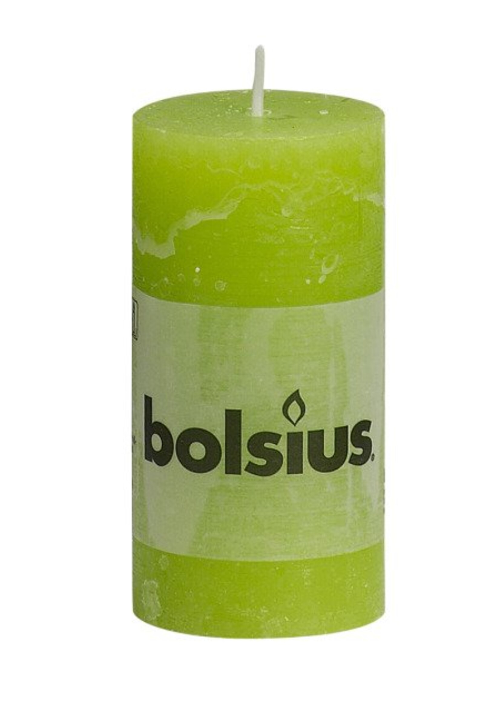 Bolsius kaarsen Stompkaars rustiek 100/50 lime