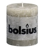 Bolsius kaarsen Pilier bougie rustique 80/68 caillou gris