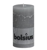 Bolsius kaarsen Stompkaars rustiek 130/68 lichtgrijs