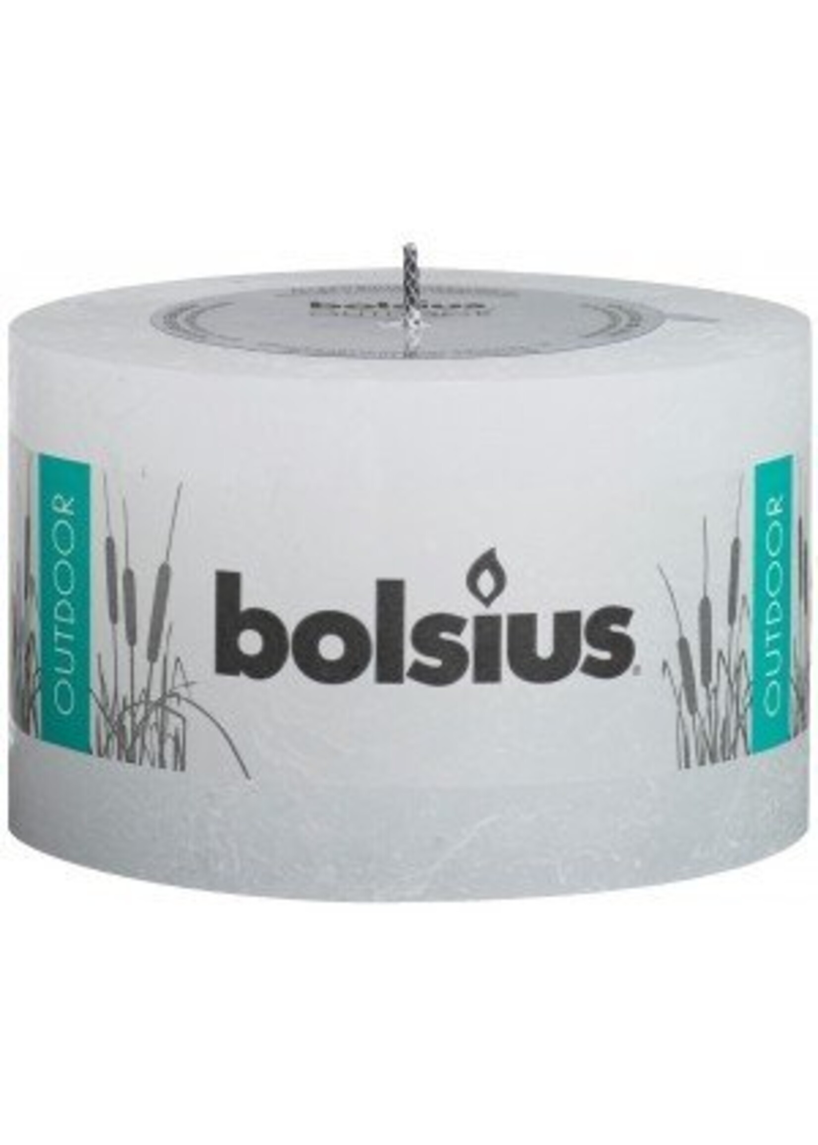 Bolsius kaarsen Rustic outdoor candle 90/140 white