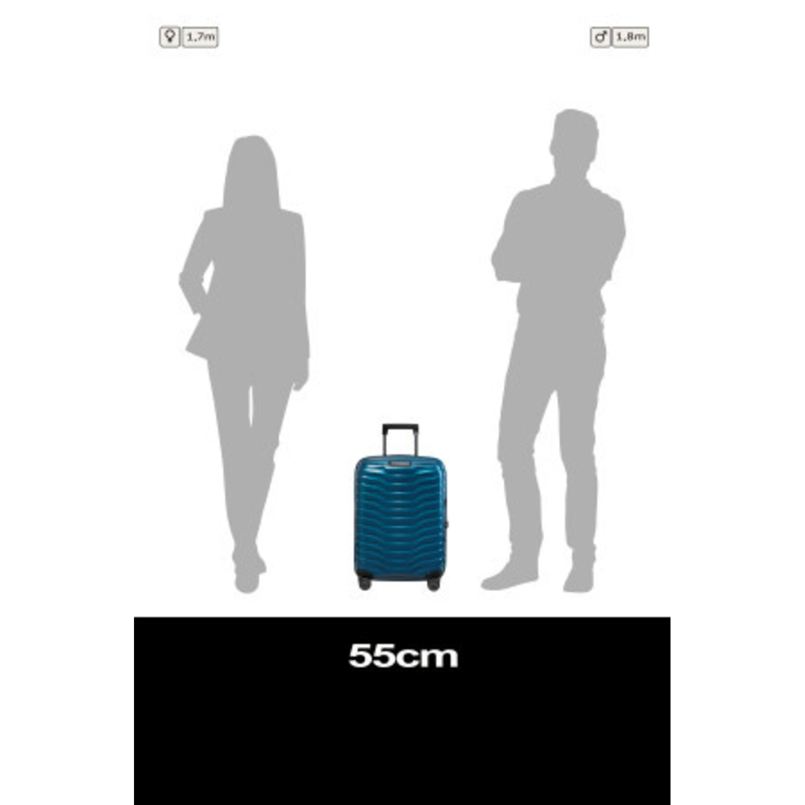 Samsonite Samsonite Proxis Spinner 55/20 uitbreidbaar Petrol Blue