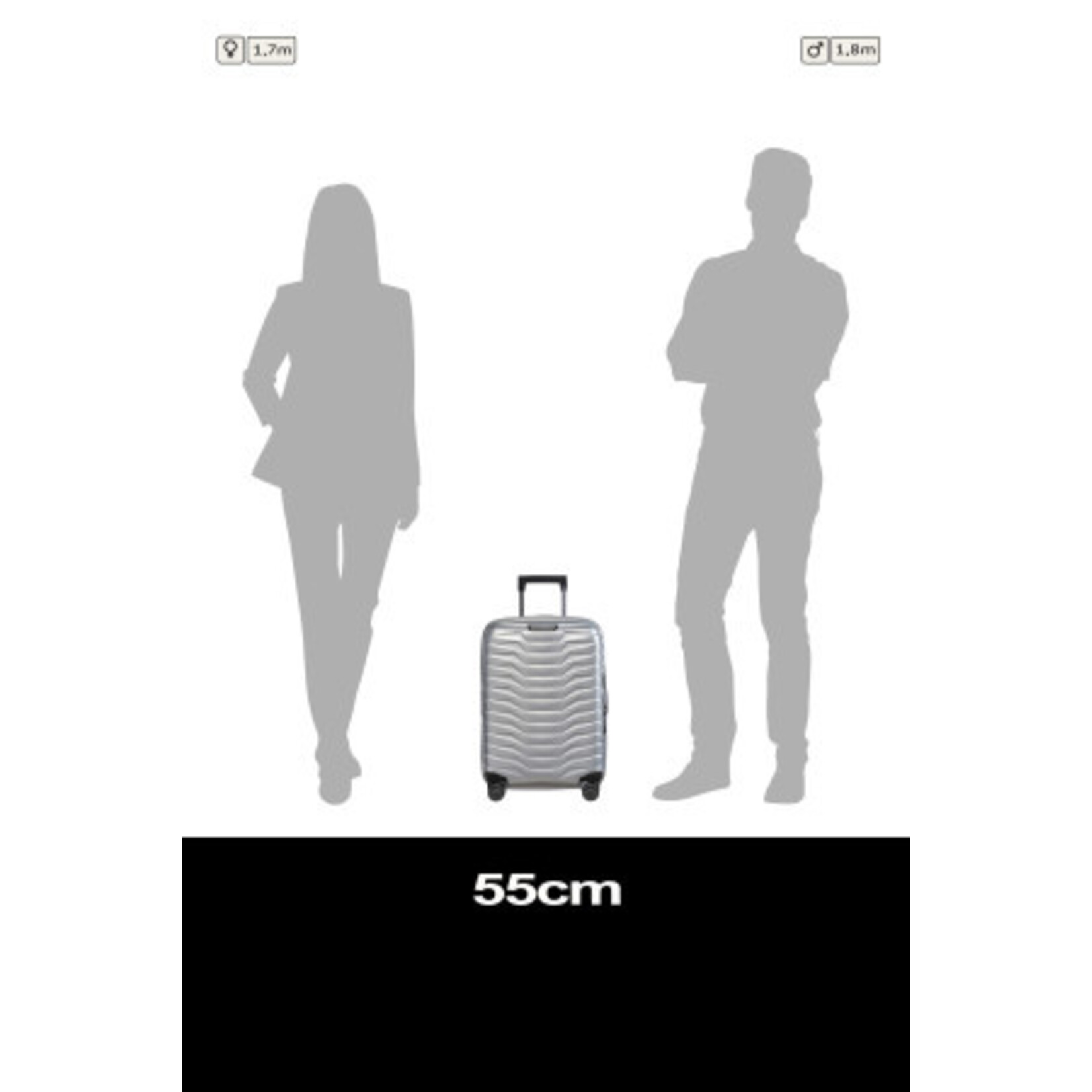 Samsonite Samsonite Proxis Spinner 55/20 uitbreidbaar silver