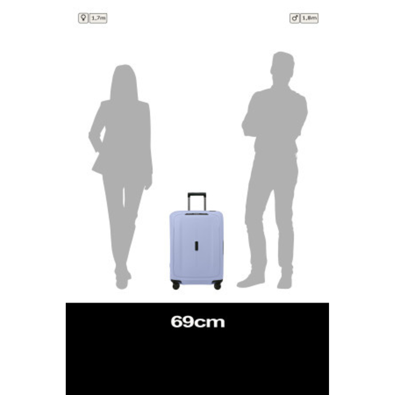 Samsonite Samsonite Essens reiskoffer Spinner 69 Lavender