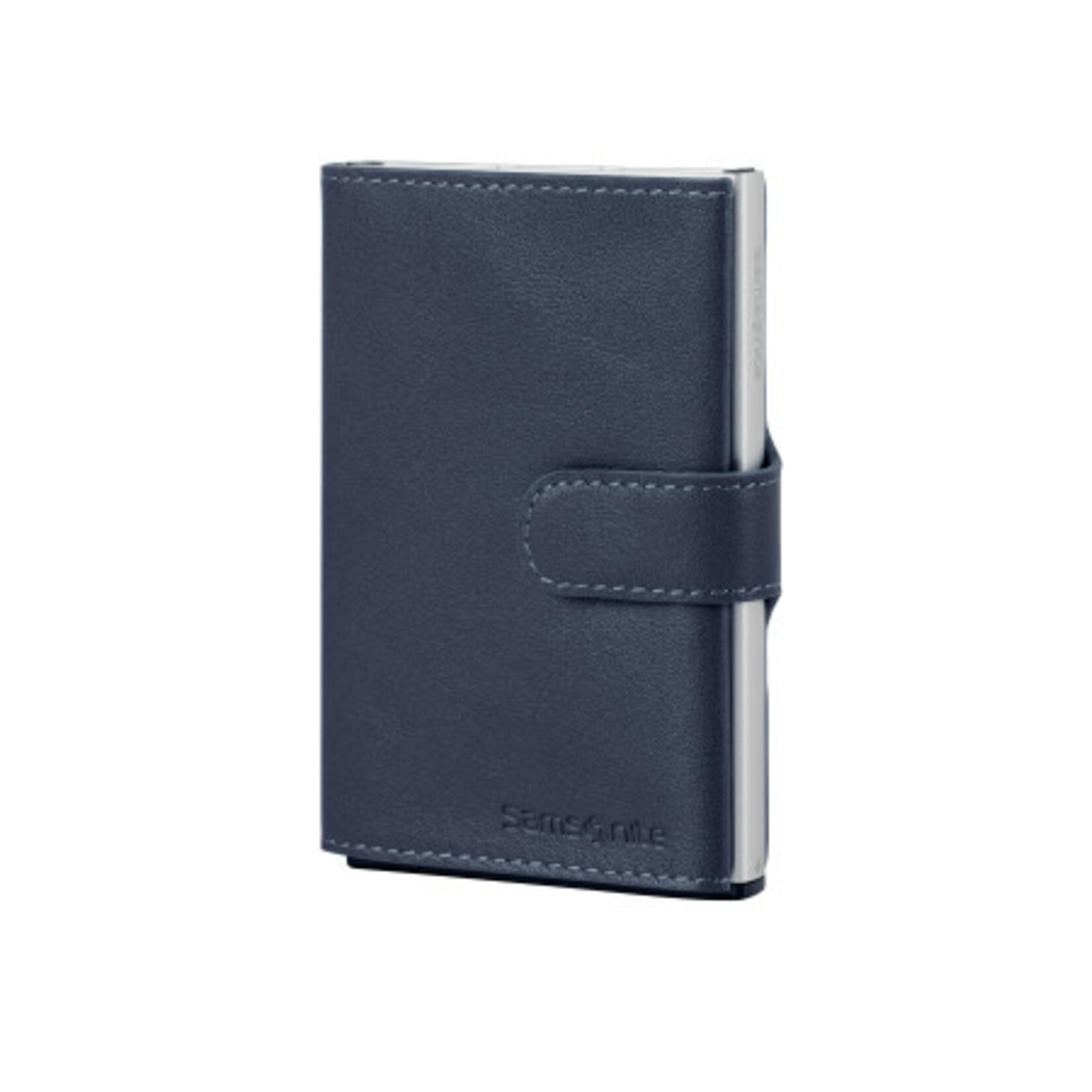 Samsonite Samsonite Alu Fit 202 slide-up wallet aluminium RFID - blue