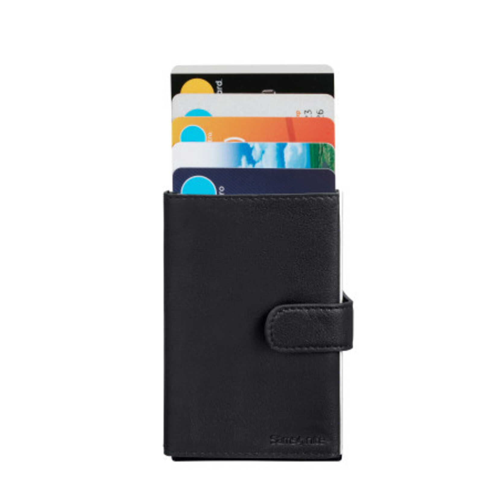 Samsonite Samsonite Alu Fit 202 slide-up wallet aluminium RFID - zwart