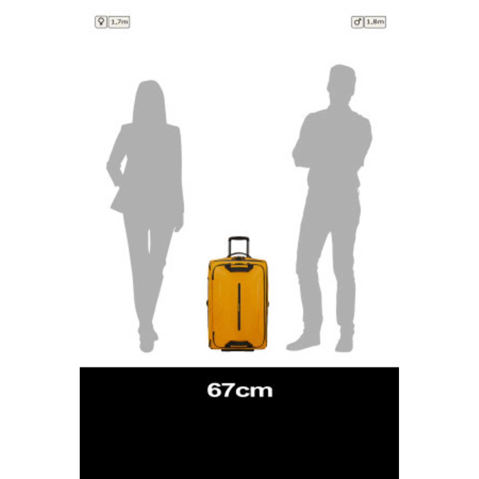 Samsonite Samsonite Ecodiver duffle/wheels 67 cm reistas - yellow