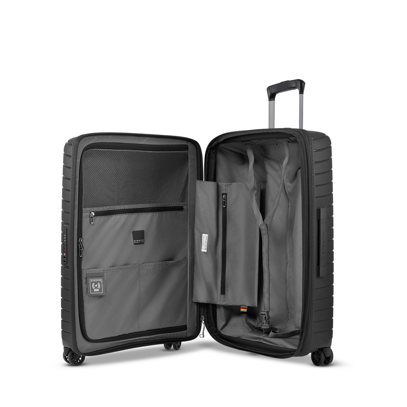 Stratic Stratic Novium SL koffer 65 cm uitbreidbaar ruimbagage - zwart