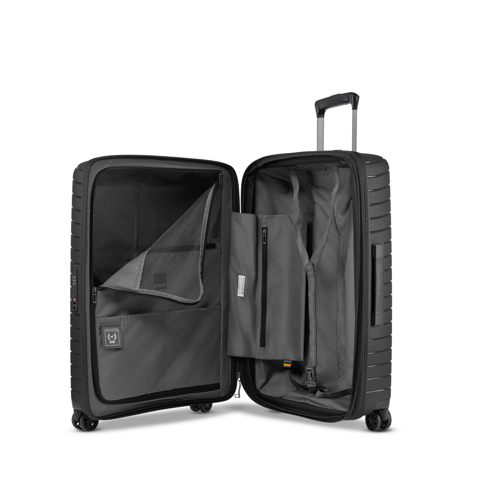 Stratic Stratic Novium SL koffer 65 cm uitbreidbaar ruimbagage - zwart