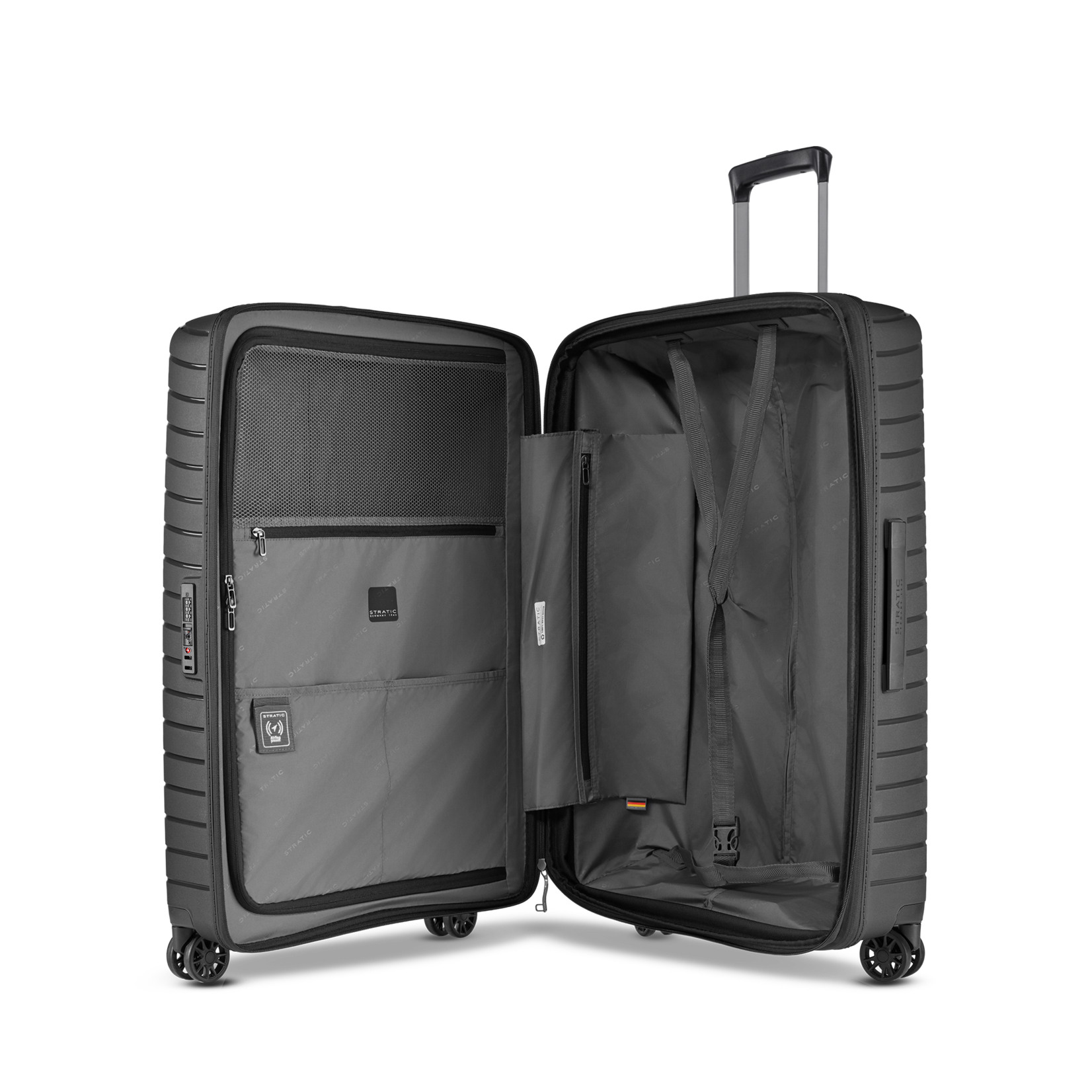 Stratic Stratic Novium SL koffer 77 cm uitbreidbaar grote ruimbagage - zwart