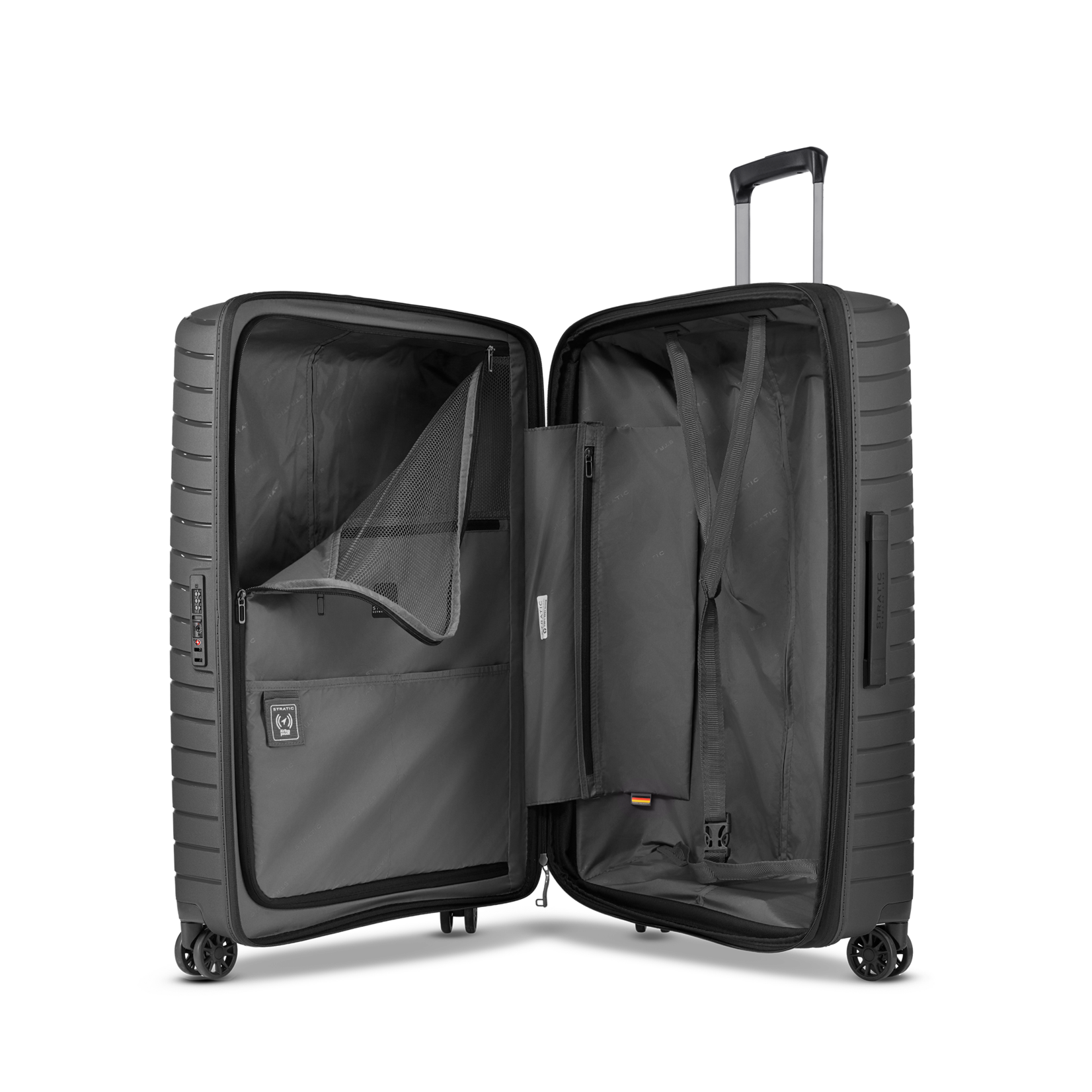 Stratic Stratic Novium SL koffer 77 cm uitbreidbaar grote ruimbagage - zwart