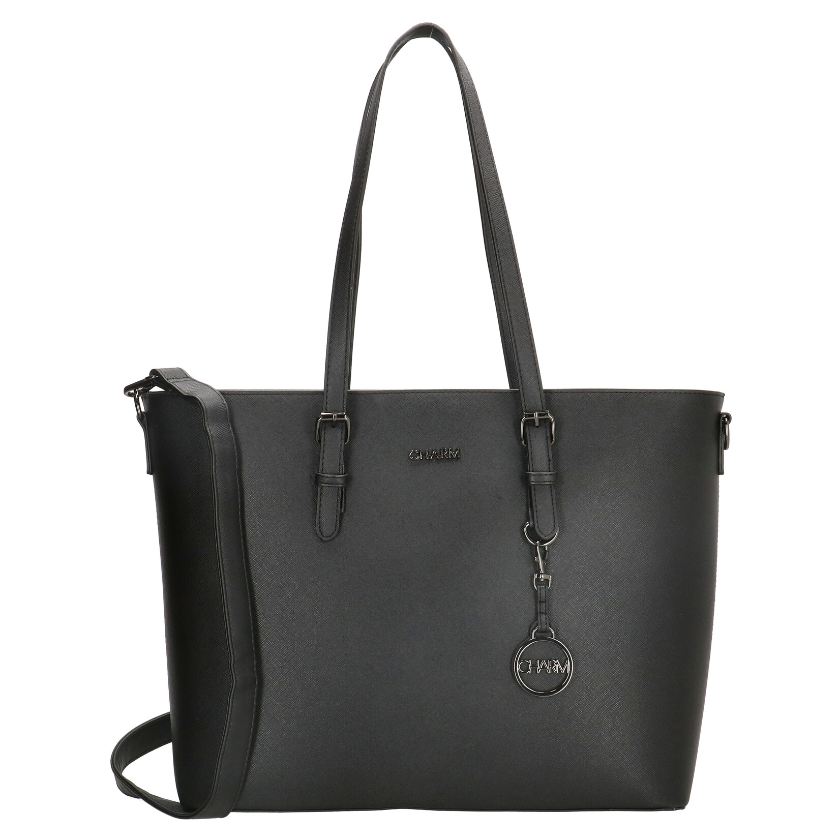 Charm London Charm London Birmingham shopper 15,6 inch laptopvak - zwart