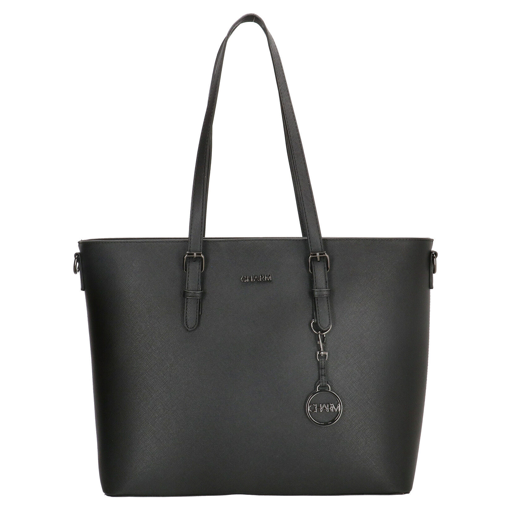 Charm London Charm London Birmingham shopper 15,6 inch laptopvak - zwart
