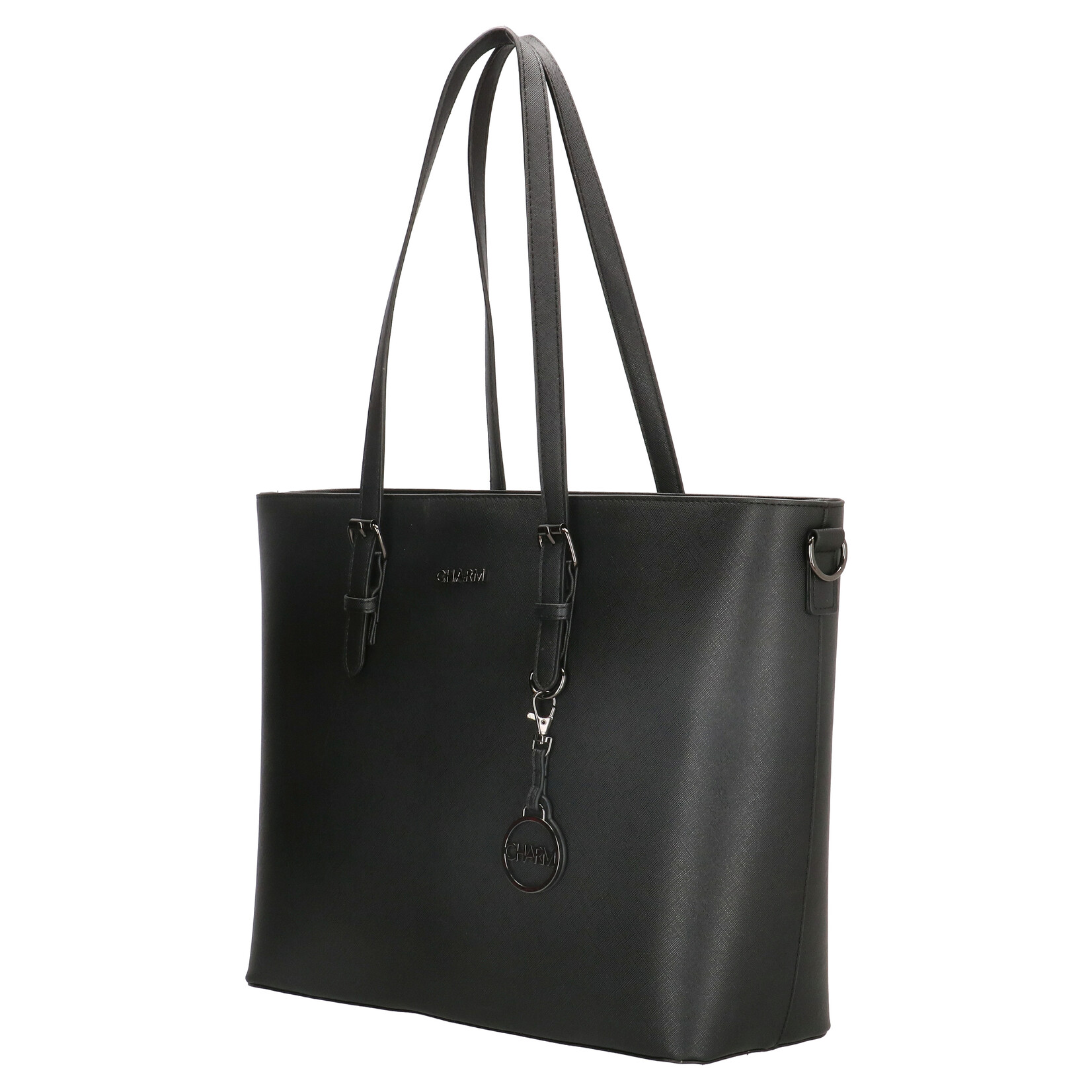 Charm London Charm London Birmingham shopper 15,6 inch laptopvak - zwart