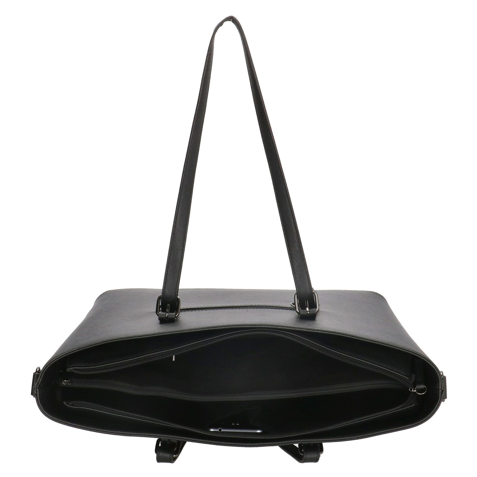 Charm London Charm London Birmingham shopper 15,6 inch laptopvak - zwart