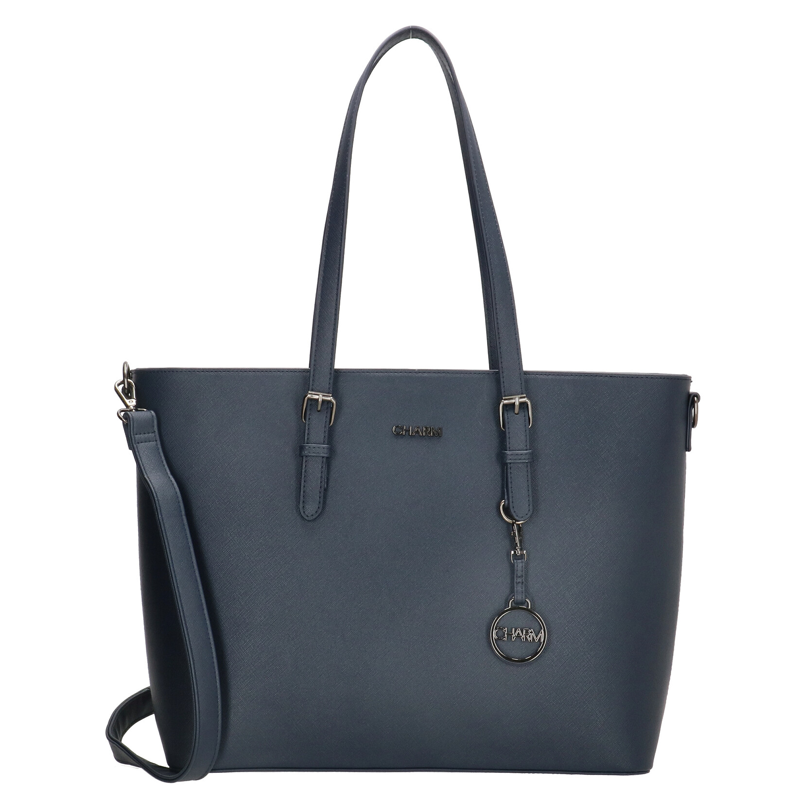 Charm London Charm London Birmingham shopper 15,6 inch laptopvak - donkerblauw