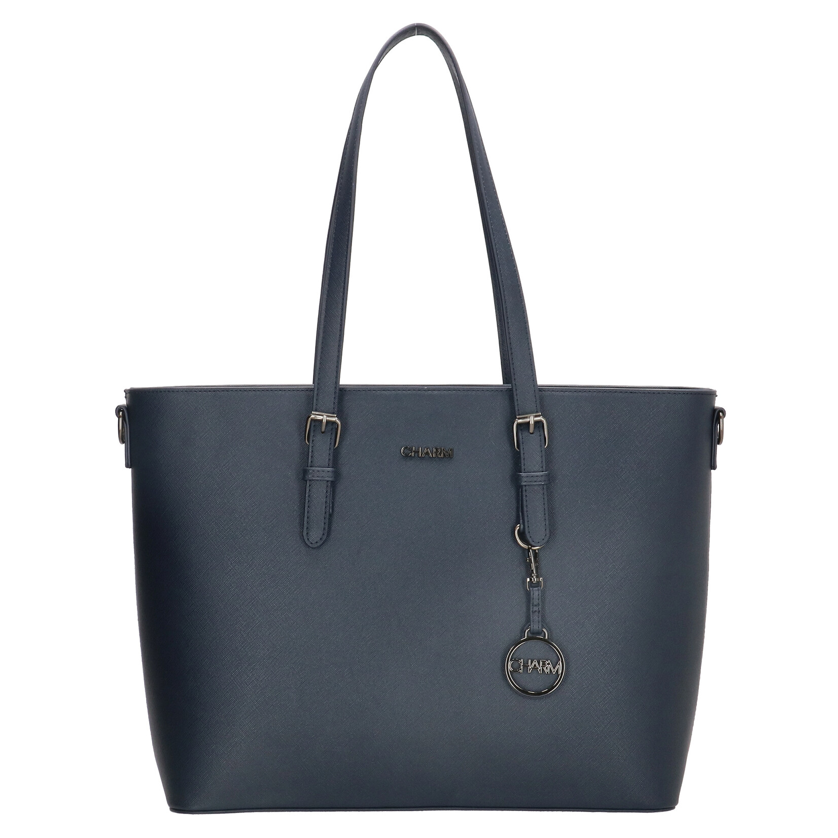 Charm London Charm London Birmingham shopper 15,6 inch laptopvak - donkerblauw