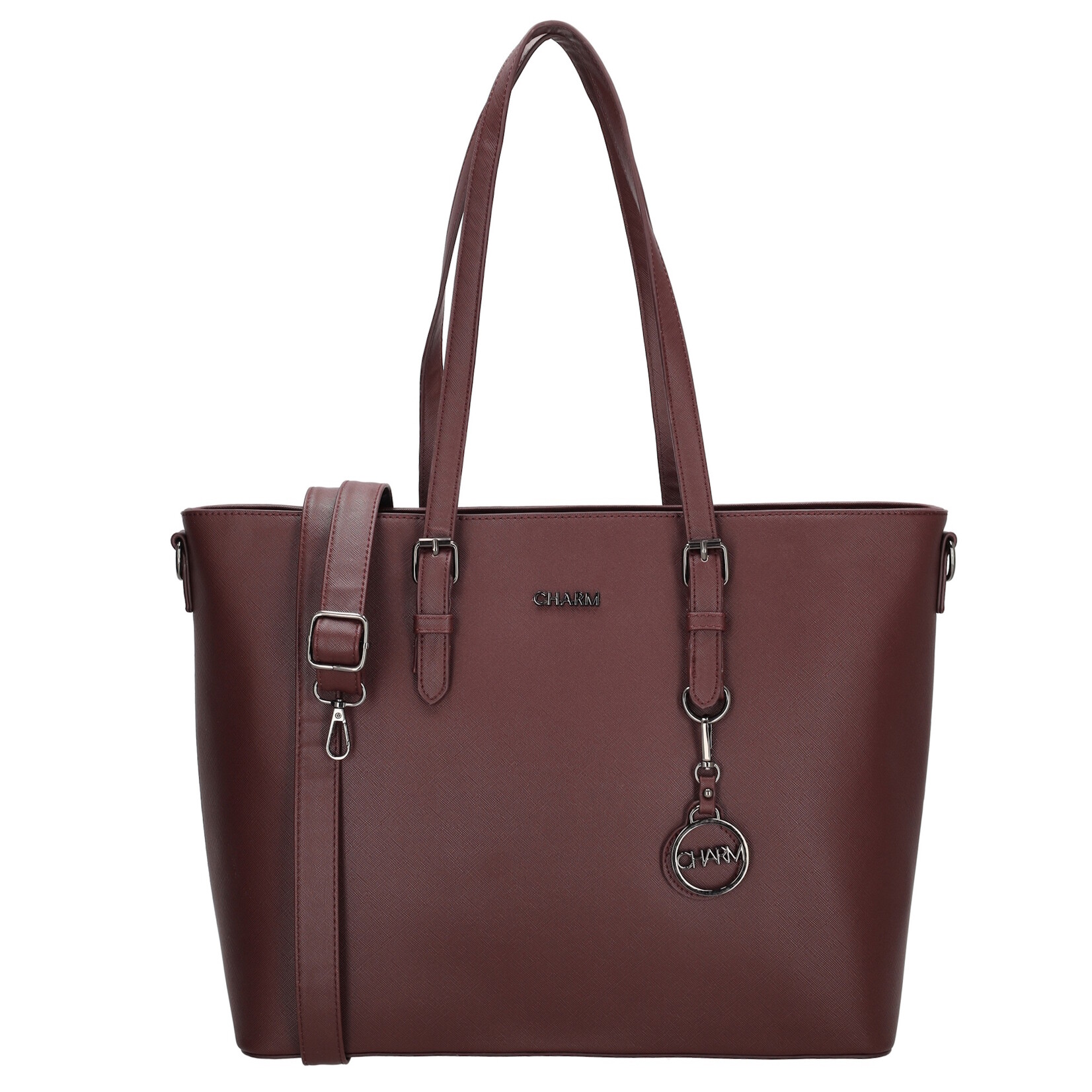 Charm London Charm London Birmingham shopper 15,6 inch laptopvak - bordeaux
